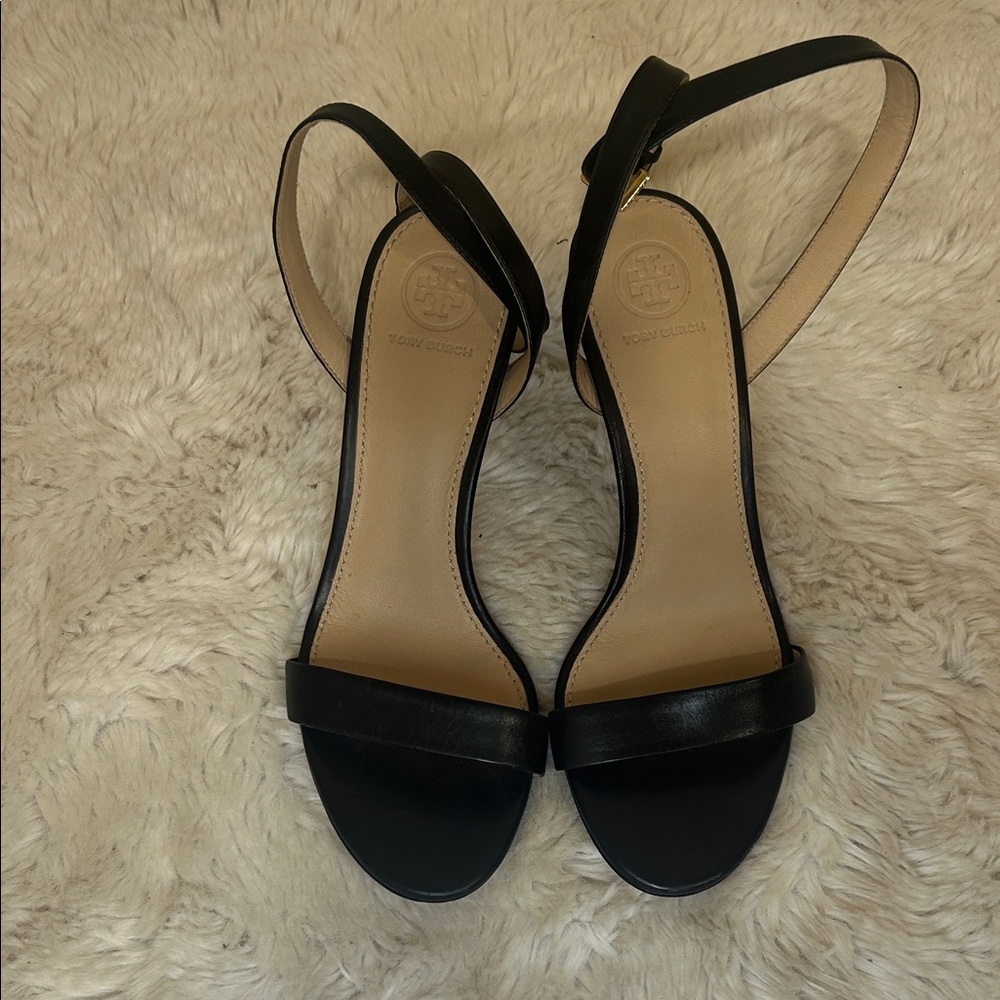 Tory Burch Black Strappy Heels